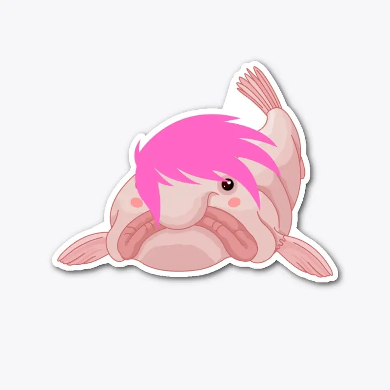 Pink haired blob fish